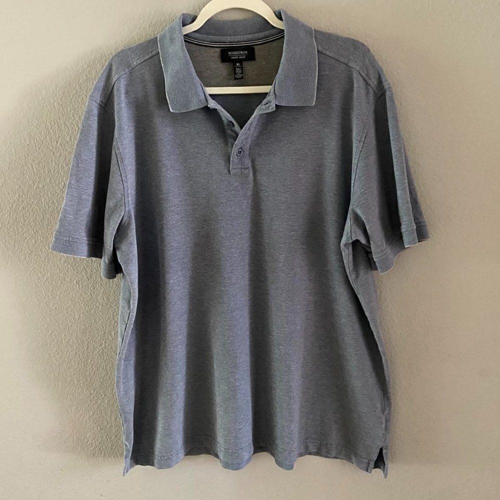 Nordstrom men’s shop grey classics polo T-shirt cotton size XL